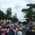 Aspectos de la movilización de hoy.Foto: Chiapas Paralelo