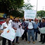"No a la reforma energética" pidieron los manifestantes. Foto: Chiapas Paralelo
