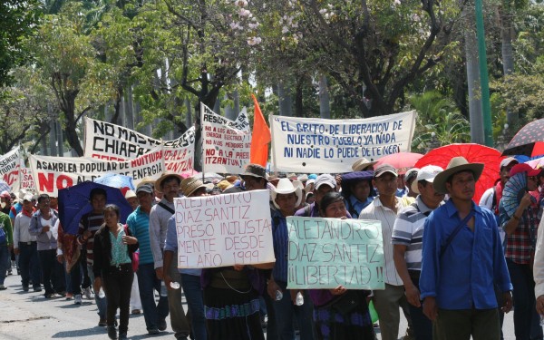 Marcha del Pueblo Creyente de Simojovel y parroquias de región norte. Foto: Ángeles Mariscal/ChiapasPARALELO