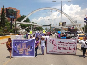 Marcha contra los feminicidios en Chiapas. Foto: Isaín Mandujano/ChP