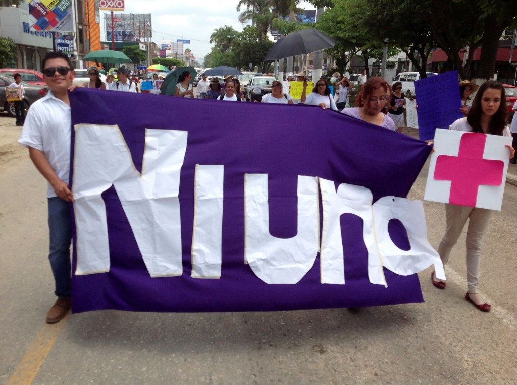 Marcha contra los feminicidios en Chiapas. Foto: Isaín Mandujano