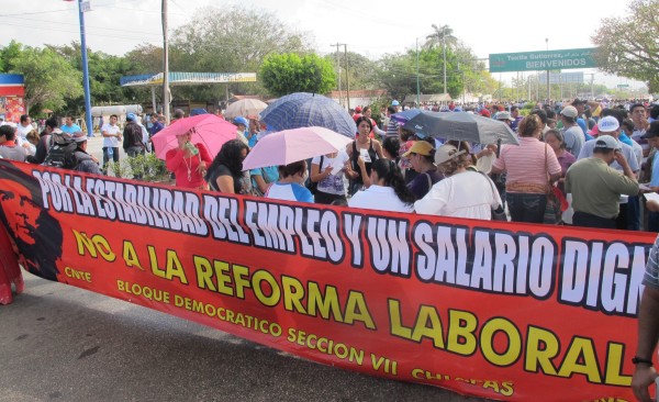 La Reforma Educativa vulnera los derechos de  laborales, sostienen maestros. Foto: Isaín Mandujano/Chiapas PARALELO