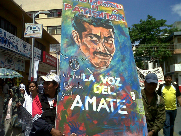 El maestro indígena Alberto Patistán ha logrado sumar a la causa de su liberación a miles de ciudadanos. Foto: Sandra de los Santos/Chiapas PARALELO