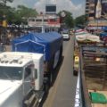 Transportitas de la CTM se manifiestas en el centro de Tuxtla Gutiérrez. Foto: Isaín Mandujano/Chiapas PARALELO