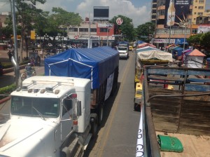 Transportitas de la CTM se manifiestas en el centro de Tuxtla Gutiérrez. Foto: Isaín Mandujano/Chiapas PARALELO