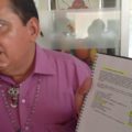 Horacio Culebro Borrayas exhibe pruebas contra Juan Sabines Guerrero en contubernio con una centena de sus colaboradores”.  Foto: Isaín Mandujano/Chiapas PARALELO