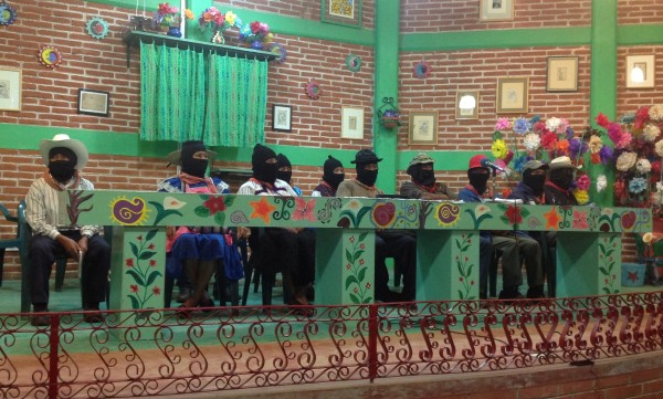 Durante la inaguración de la "escuelita zapatista" en agosto pasado. Foto: Isaín Mandujano/Chipas PARALELO