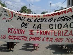 Dirigentes de la CIOAC se disputan la militancia de indígenas de Las Margaritas. Foto: Fredy Martín Pérez 