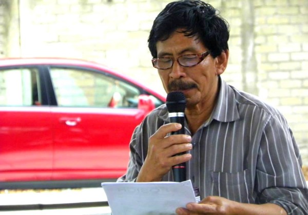 Leandro García López, líder del FOSICH en Motozintla, detenido y desaparecido por protestar contra el alcalde Osca Galindo. 