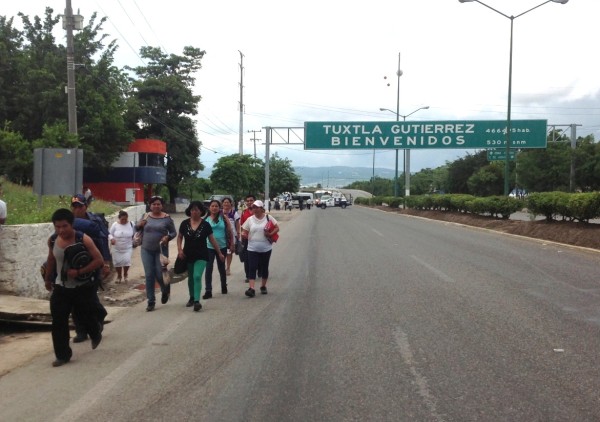 Bloqueos, tomas de puentes internacionales fronterizos, el Puente Chiapas, tomas de casetas de cobro y bloqueos en cruceros. 