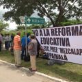 Maestros de Chiapas durante acciones de protesta. Foto: Chiapas PARALELO