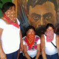 Mujeres de manifiestan para exigir la libertad de Adela Gómez, presa política de Chiapas. Foto: Cortesía Familia Gómez/Chiapas PARALELO