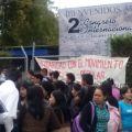 Estudiantes de la Facultad de Ciencias Sociales se unieron al paro magisterial. Foto: Amalia Avendaño/Chiapas PARALELO