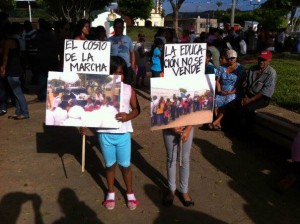 Aspecto de la marcha del martes en el municipio de Ocozocuautla. Foto: Cortesía Chiapas Paralelo