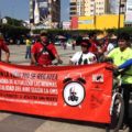 Los integrantes de Tuxtla en Bici realizaron una protesta ayer en la plaza central de la ciudad. Foto: Cortesía/ Chiapas PARALELO.