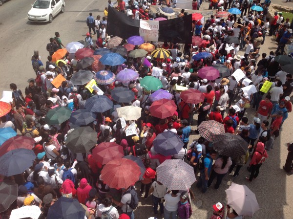 Manifestación de maestros. Foto: Archivo Chiapas PARALELO