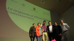 Participantes del conversatorio sobre respuesta el VIH en Chiapas. 