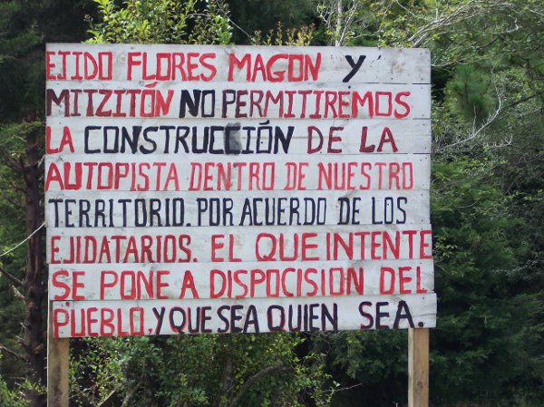 Habitantes de diversas comunidades se oponen a que autopista pase por sus tierras. Foto: Cortesía