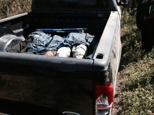 Cuerpos de familia originaria de Guatemala, asesinada en la zona fronteriza. Foto: Fredy Martín Pérez