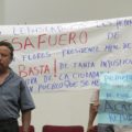 Habitantes de Acalá se manifiestan durante la sesión ordinaria. Foto: Archivo. 