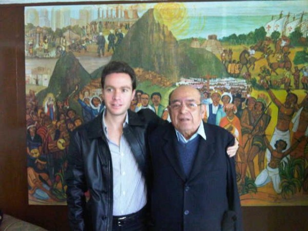 Manuel Velasco y el obispo de la Diócesis de San Cristóbal, Samuel Ruiz García. Foto: Icoso 