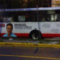 Publicidad del Gobernador de Chiapas, Manuel Velasco, en transporte de la Ciudad de México. Foto: Cortesía