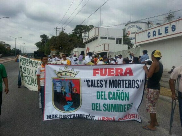 Protesta contra Cales y Morteros. Foto: Cortesía