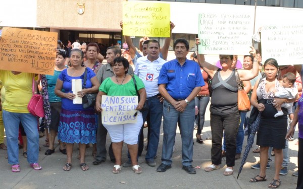 Protesta para demandar apertura de bares y cantinas en Tapachula. Foto: Cesar Rodríguez