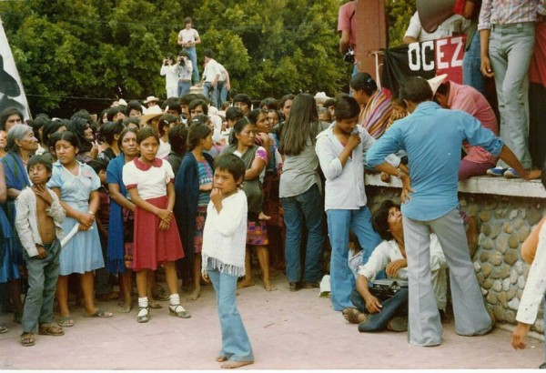 Campesinos luego del Congreso de 1974. Foto: Cortesía