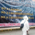 No a las minas, no a las hidroeléctricas,. demanda de la población de la sierra de Puebla. Foto: Radio Expresión