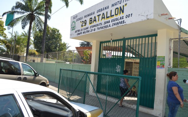 Escuela Primer Batallón en Tapachula. Foto: Cortesía