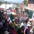 Marcha en julio de 2013, donde pobladores del  Tila se reivindican como propietarios de los terrenos ejidales. Foto: Ejido Tila 