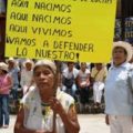 Protesta contra hidromineras en la Sierra de Puebla. Foto: Radio Expresión