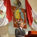 El el Secretario General de Gobierno, Alfonso Gómez Sandoval, compareció ante el pleno de la LXII Legislatura de Oaxaca. Foto: Página 3/Chiapas PARALELO