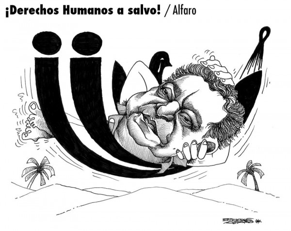 Al compás de una hamaca... Carticatura: Alfaro