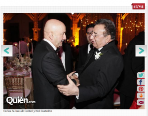 Carlos Salinas en la boda de la hija de Noé Castañón. Foto de la Revista QUIÉN