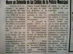 El otro caso de Tapachula el pasado fin de semana. 