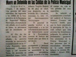 El otro caso de Tapachula el pasado fin de semana. 