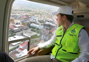 Manuel Velasco durante el simulacro del 20 de marzo. Foto: Icoso