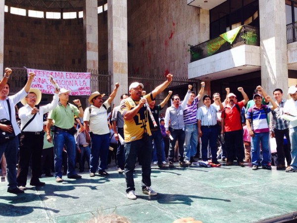 La CNTE en Chiapas llaman a movilizaciones magisteriales. Foto: Isaín Mandujano