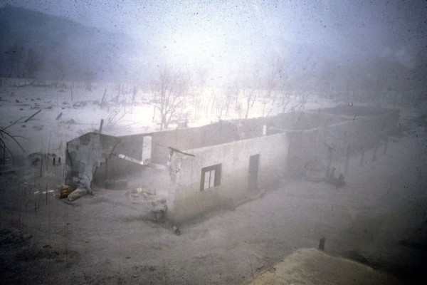 Localidad El Naranjo municipio de Francisco León devastado por la erupción del Volcán Chichonal en 1982. Foto: Servando de la Cruz Reyna UNAM.