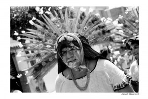Danza de las plumas de la guacamaya y del pavo real. Danza zoque con motivo a la apertura del carnaval de Tuxtla Gutiérrez. Foto: Jacob García