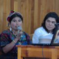 Rosa Liberta Xiap Riscajché, en el acto protocolario del  pasado 07 de abril. Foto: Montserrat Balcorta. 