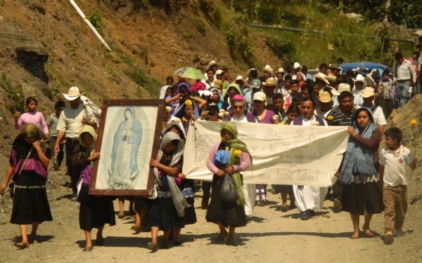 Desplazados ejido Puebla, Chenalhó retornaron, luego de dos intentos fallidos. Foto: Amalia Avendaño