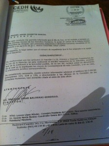 La primera queja ante la CEDH la presentó el propio Miguel Ángel el 18 de abril del 2011. 