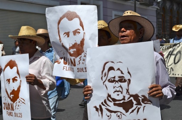 Puebla, protestas por detención de activistas contra el gasoducto. Foto: LadoB