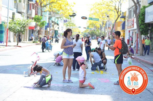 Durante la vía Tuxtla Recreativa del 08 de Junio se realizarán varias de las acciones de #100en1Tuxtla. Foto: Cortesía. 