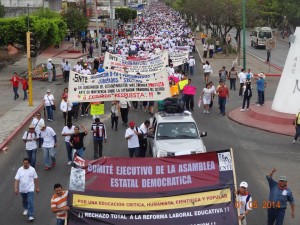 Marcha del 1 de Mayo en Tuxtla Gutiérrez: Día del Trabajo y del Trabajador. Foto: José Luis Escobar.