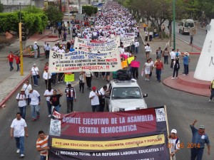 Marcha del 1 de Mayo en Tuxtla Gutiérrez: Día del Trabajo y del Trabajador. Foto: José Luis Escobar. 