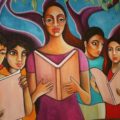 Mural del artista plástico Enrique Díaz, sobre la educación en Chiapas.